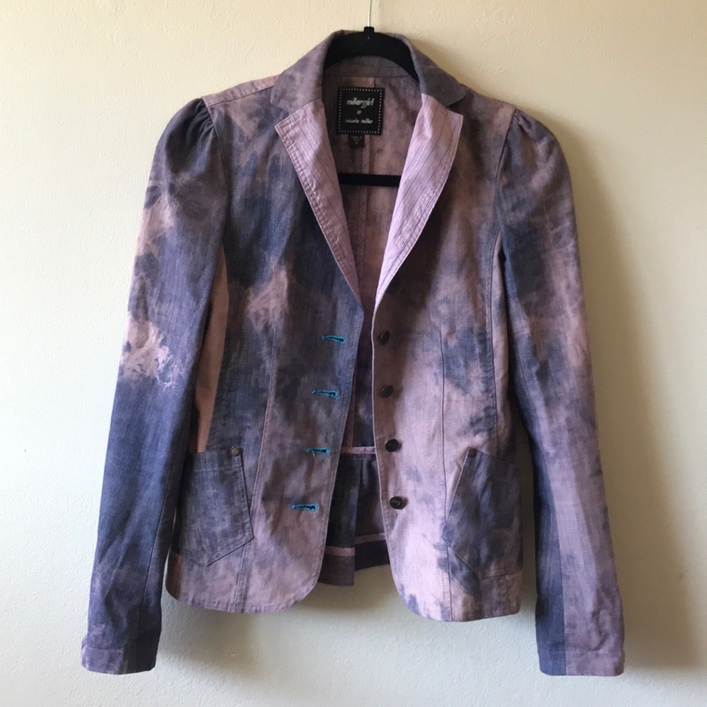 Nicole Miller denim blazer size 0